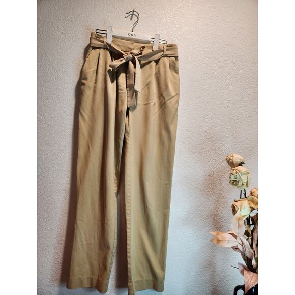 Grey Jason Wu High-Waisted ‎ Pants silk Belt waist 28 Beige Luxury Designer - Picture 4 of 4